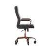 Flash Furniture Black LeatherSoft Roller Wheel Executive Chair GO-2286H-BK-RSGLD-RLB-GG